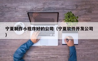 大兴安岭宁夏制作小程序好的公司（宁夏软件开发公司）
